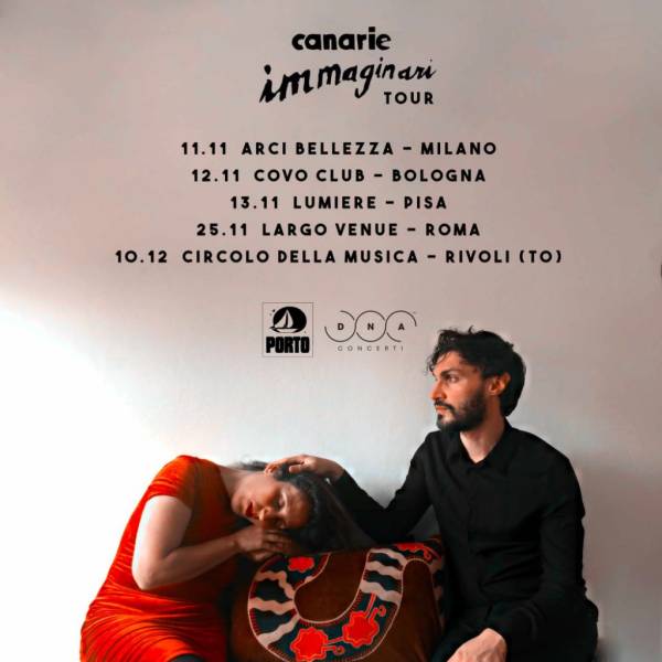 Canarie: nuovo album “Immaginari” e parte il tour da Milano. Bologna, poi Pisa, Roma e Rivoli (TO)